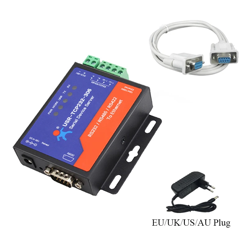 산업 자동화 컨트롤러 USR-TCP232-306 TCP IP - RS232 RS485 RS422 - 이더넷 LAN 변환기