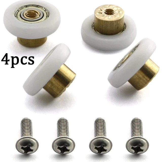 Kit de rouleaux de porte de douche, poulie HOParts, roues de porte marketen  verre, rouleau en cuivre en nylon, diamètre 20mm, 23mm, 25mm, 27mm, 4  pièces - AliExpress