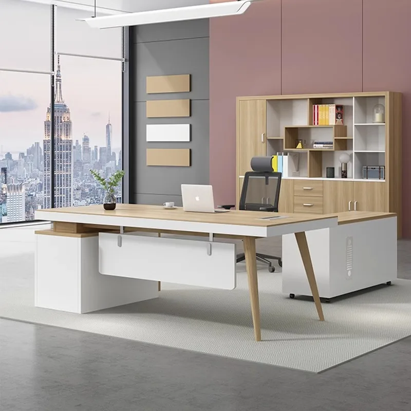 Storage Writing Desk Gaming Counter Monitor Students Vanity Office Desks Workstation Scrivanie Per Computer Wood Furniture