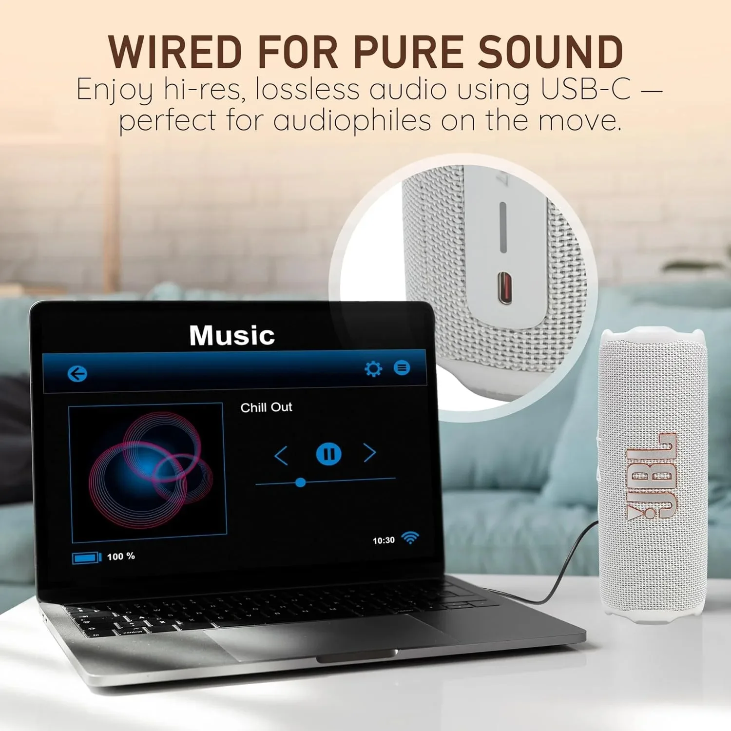 รูปสินค้า ลำโพงพกพา JBL Flip 7 Mini กันน้ำกันฝุ่น บลูทูธ 5.4 เล่นได้นาน เหมาะสำหรับเดินทางและชายหาด