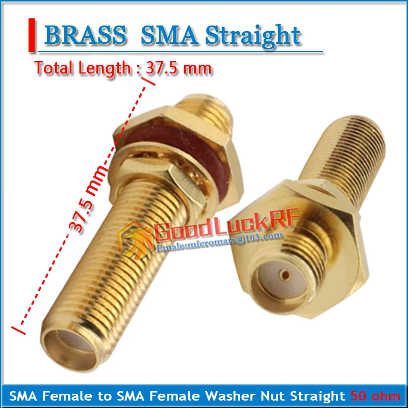 75 Ohm BNC Female Bulkhead - Crimp On Jack For RG179/187 Cable - BAC550 - View #9