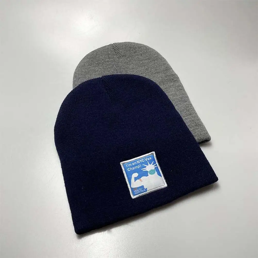 

Winter Cap Knitted Winter Hat for Women Elastic Dome Design Anti-slip Windproof Soft Warm Beanie Cap for Adults Patterned Label