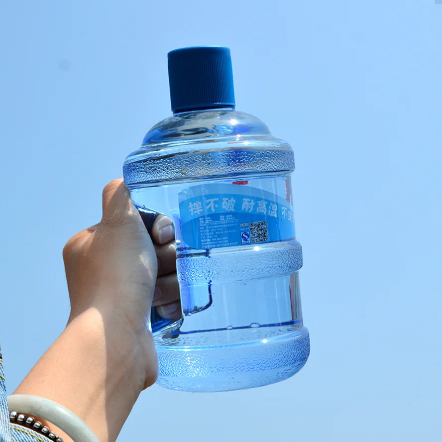 630ml Creative Mini Bucket Bottle Portable Leak Proof Large Plastic Water Bottles High Capacity Sports Water Bottle BPA Free