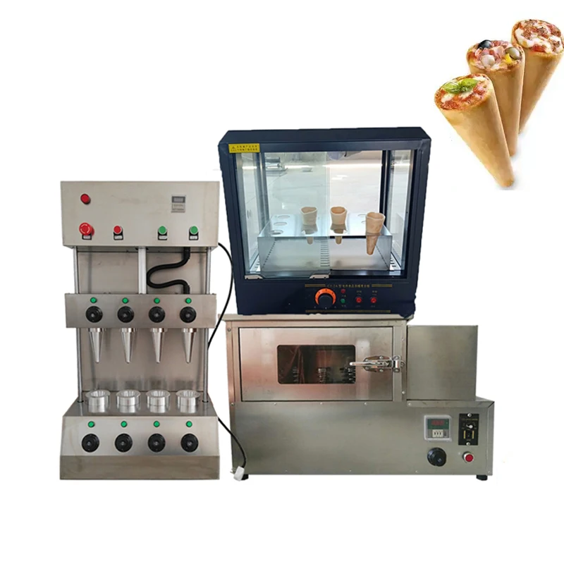 2023 New Mold 4 Mold Pizza Cone Oven Machine Egg Roll Making Machine