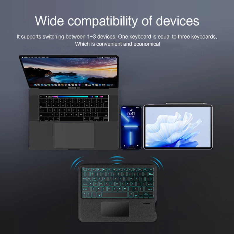 Capa de Teclado Removível para Huawei Matepad Air Português Árabe Espanhol Alemão Coreano Azert Dby2-w00 11.5 Tablet 2023 - Imagem 5