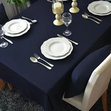 

Cloth Tablecloths, Waterproof Table Covers Pure Color Simplicity Navy Blue Dining Table Coffee Table Deco