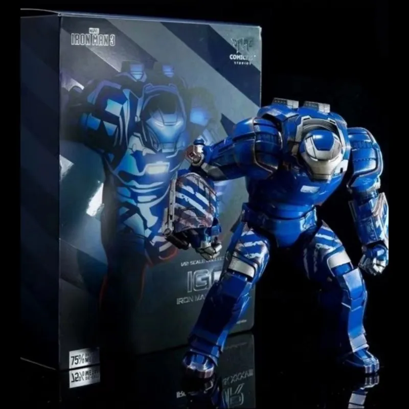 Originale Comicave Iron Man Oman Mk38 Lega Di Metallo Mk40 Mk25 Mk26 Mk33 Mk42 Mk43 1/12 Led Marvel Legends Modello Action Figure Nuovo