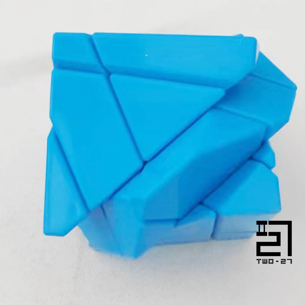 Specially Magic Skew Twist Z CUBE Ghost Exotic Unique ZCUBE Puzle Irregular Unusual Kid Toy Z-CUBE Blue Transparent Single Color