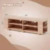 Wood TV Stand for TVs up to 65 Inch Flat Screen, Modern Entertainment Center with 8 Open Shelves, Farmhouse TV Storage Cabinet 5