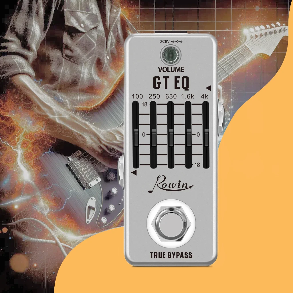 Rowin Noise Gate Pedal Guitar Delay Chorus Vibrolo Phaser Flanger Booster Equalizer Effects Fuzz Metal Dist Blues Drive