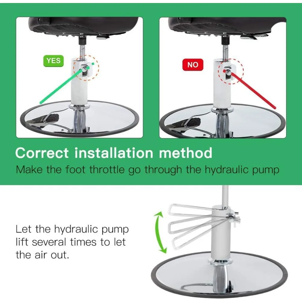 Description Picture 3 of itemStyling Heavy Duty Hydraulic Pump Beauty Shampoo Barbering Chair for Hair Stylist Women Man Salon Equipment,23D x 23W x 35.5H in
