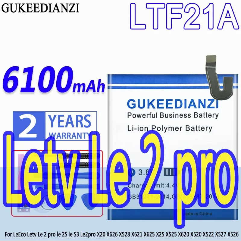

High Capacity GUKEEDIANZI Battery LTF21A 6100mAh For LeEco Letv X621 X625 X25 X525 X620 X520 X522 X527 X526