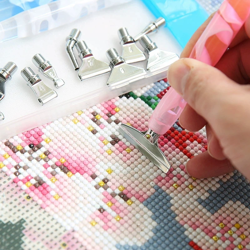 Diamond Painting Accessories Diamond Painting Pen Threaded Bits Accessories Embroidery Pen Diamond Painting Dot Drill Tool Multifunctional Metal Screw Thread Tips