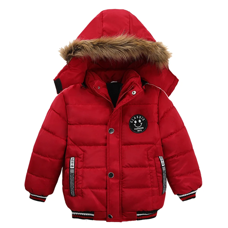 Keep Warm Autumn Winter Boys Jacket Fur Collar Hooded Baby Coat Fashion Zipper Boy Outerwear 2-6 Year Kids Clothes Birthday Gift - Image 2