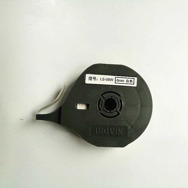 

label tapes cassette ls-06w white for BIOVIN Wire Marking Machine Cable ID Printer electronic lettering machine s650e s700e s710