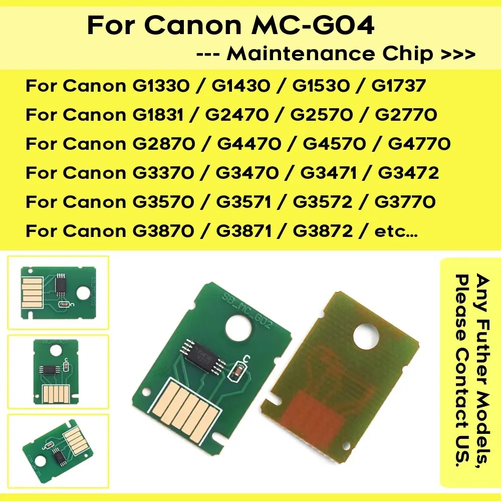 Maintenance Ink Tank Chip MC-G04 For Canon PIXMA G3170 G3270 G3370 G3470 G3471 G3472 G3570 G3571 G3572 G3630 With Sponge electronic component
