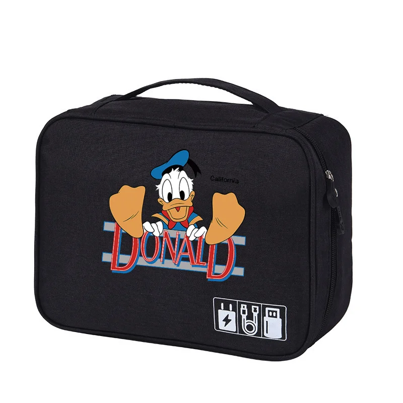 Mickey Minnie Mouse torba do przechowywania kabli akcesoria elektroniczne Digital USB torba wtyczka ładowarki Organizer przenośne torby podróżne