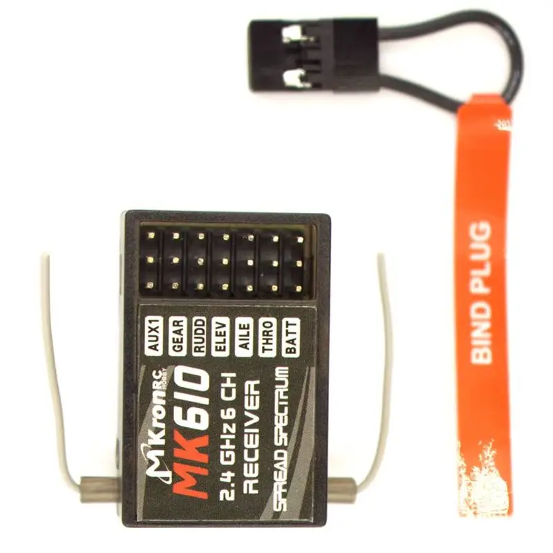 RC DSM2 MK610 6CH 2.4GHz Ultra-Light 4.4g Receiver Compatible Spektrum