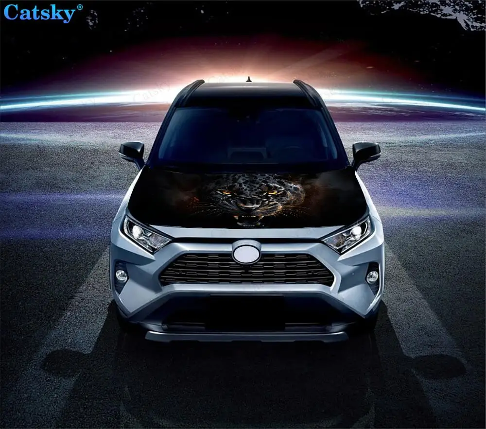 Boos En Grommen Panter Auto Kap Vinyl Stickers Wrap Vinyl Film Motor Cover  Stickers Sticker Universele Auto Kap Beschermende Film - AliExpress, image size:1000x883