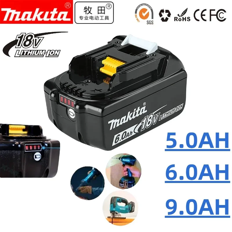 

BL1860B Makita High performance 18V 6.0Ah li-ion battery for Makita 18V professional tool BL1860B BL1830B Replaceable batteries