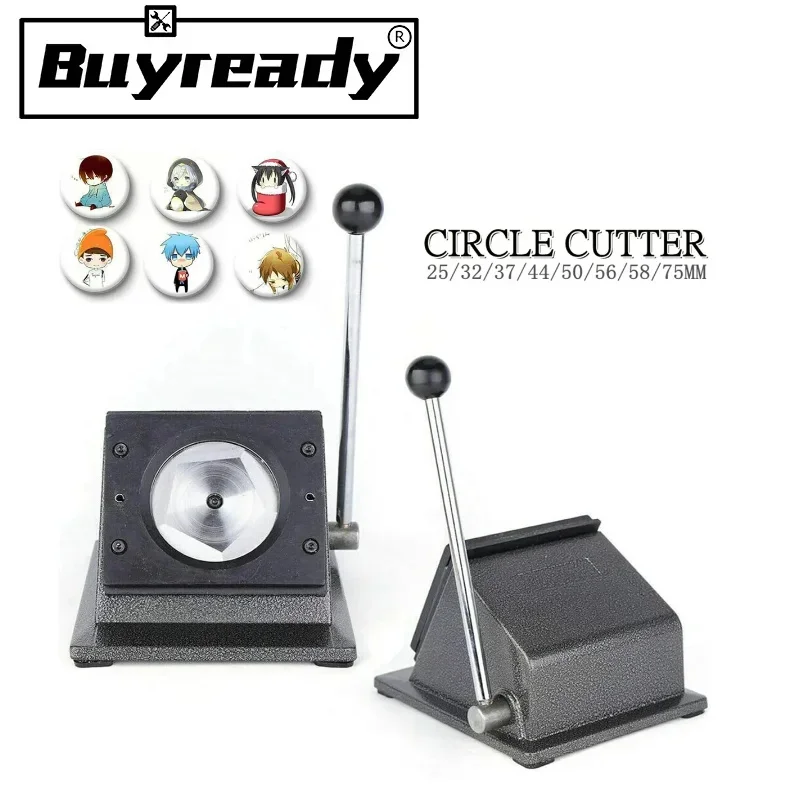 25mm 32mm 37mm 44mm 50mm 56mm 58mm Badge Button Maker Circle Cutter DIY Round Paper Cutting Knife Tools