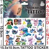 New Interstellar Baby Stitch Cartoon Tattoo Stickers Children Stitch Water Transfer Disposable Tattoo Stickers Toys Kawaii Gift 3