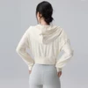 Women's Quick-Dry Loose jacket Hooded Fitness Coat Long Sleeve Sports Jacket for Running Yoga Training Tight Shirt Sport Jacke