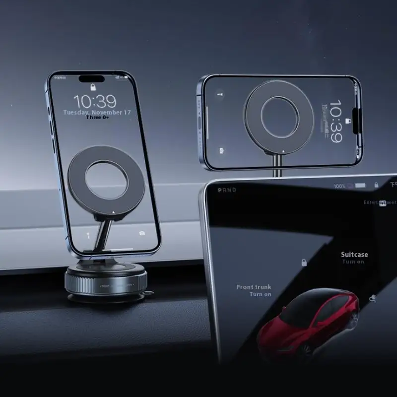 1PC Universal Folding Strong Magnet Magnetic Phone Holder 360°Rotation Desk Car Vacuum Suction Windshield Dashboard MobileHolder