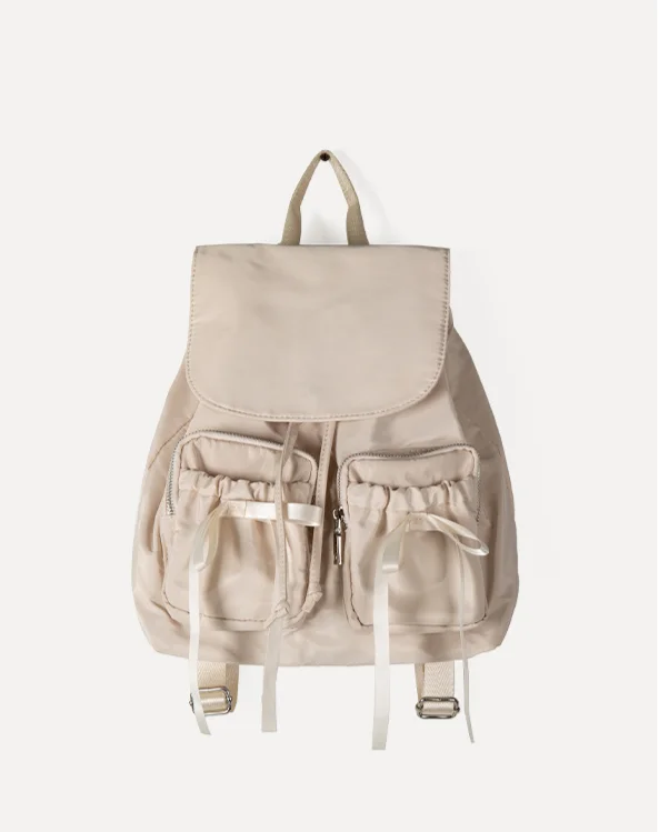 Niedlicher Nylon Rucksack Mit Schleife Für Damen Und Reise_voghion.com