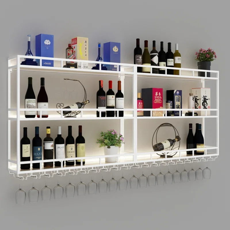 Bar Exterior Assemble Corner Cabinet Whiskey Display Liquor Coffe Restaurant Organizer Equipment Prateleira Salon Luxe Furniture