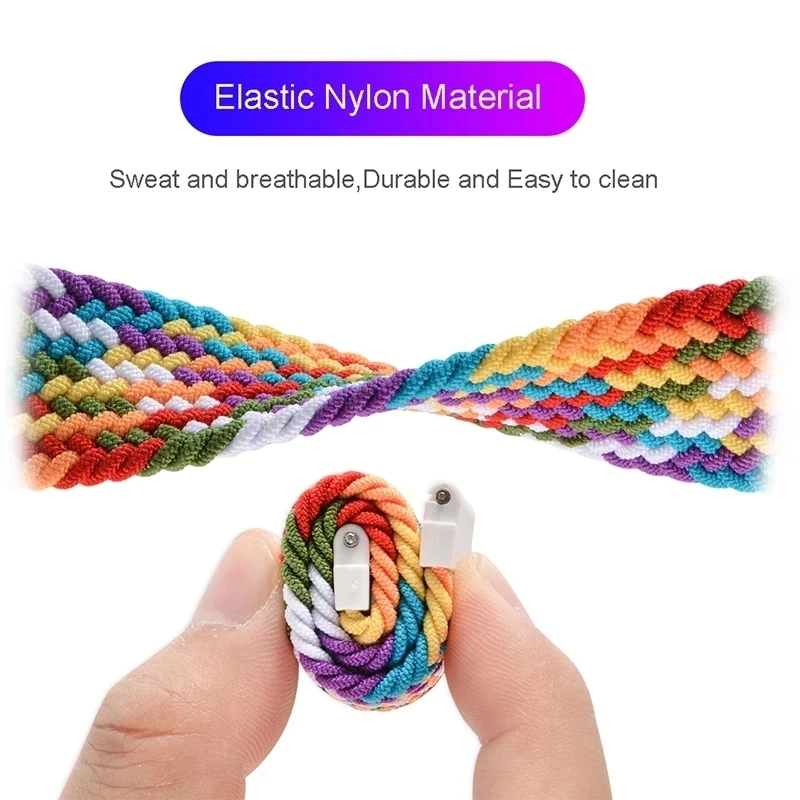 Magnetic Braided Nylon Watch Strap - Multiple Sizes Available