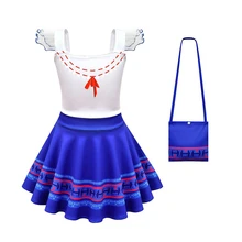  Encanto Isabela Cosplay Costumes For Girls Mirabel Madrigal Princess Dress Children Dolores Pepa Fancy Clothes Party Vestidos 
