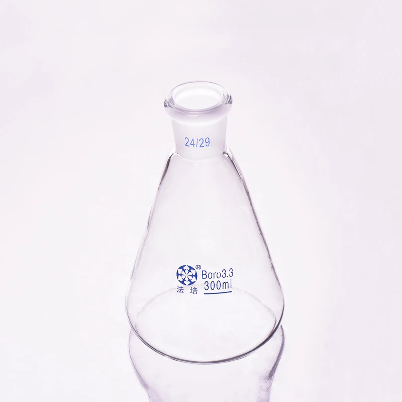 

Conical flask with standard ground-in mouth,Capacity 300ml,joint 24/29,Erlenmeyer flask with standard ground mouth