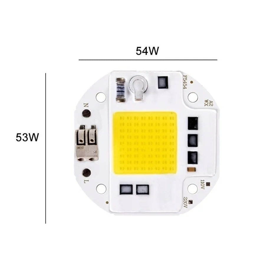 LED Chip 9pcs/ lot 100W 70W 50W COB LED Chip 220V 110V LED COB Chip Welding Free Diode for Spotlight Floodlight Smart IC No Need Driver