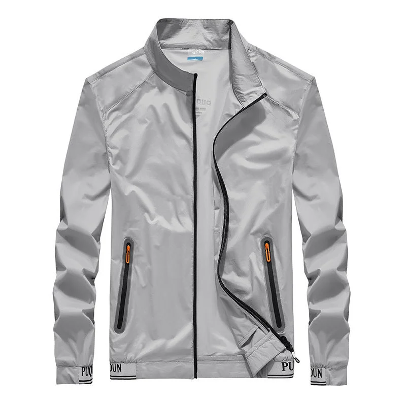 

И новая весенне-осенняя Солнцезащитная уличная спортивная тонкая одежда мужская быстросохнущая Повседневная куртка ветровка