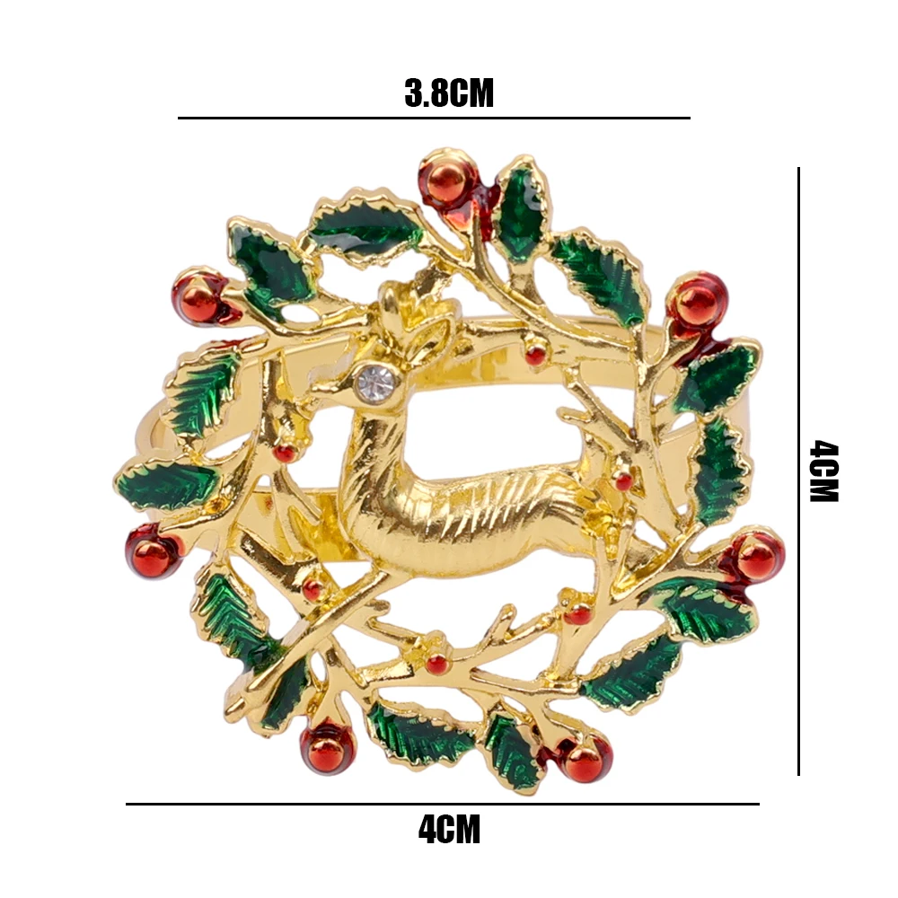 Set Di 6 Anelli Portatovagliolo Natalizi Con Albero Di Natale Pupazzo Di Neve Portatovaglioli In Lega Di 511423