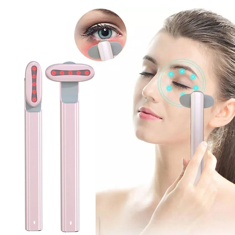 

Beauty Bar EMS Vibration Red Light Skin Therapy Wand Microcurrent Eye Massager Face-lift Devices Skin Tightening Anti-wrinkle