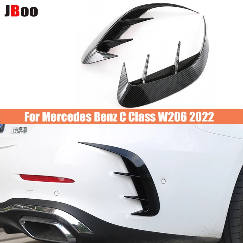

For Mercedes Benz C Class W206 C200 C220 C260 C300 2022 Car Sticker Rear Bumper Lip Splitter Spoiler Air Outlet Trim Cover Decor