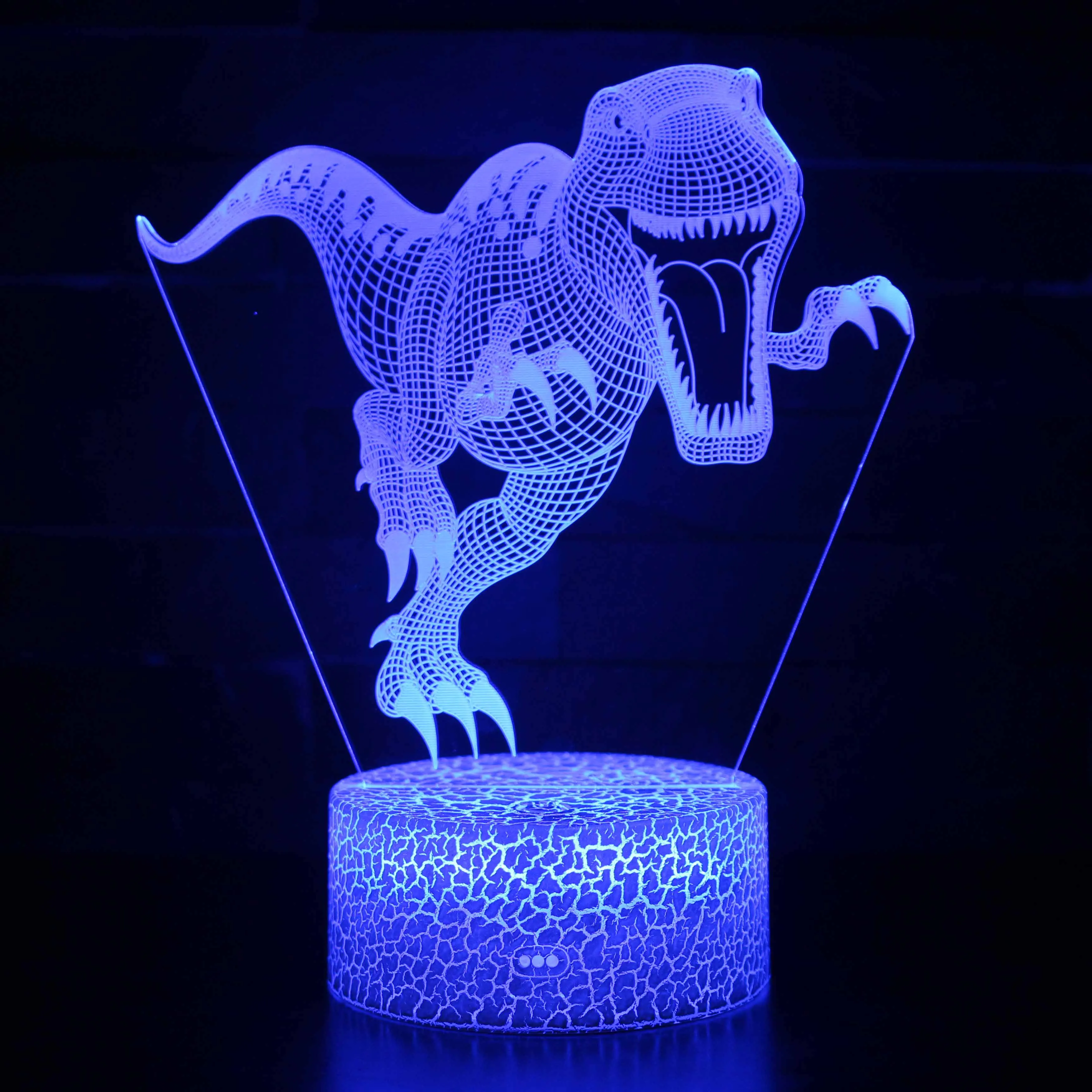 home depot dinosaur light 3D LED Dinosaur Night Lights Colorful Touch Remote Control 7/16 Color Desk Lamp Christmas Gift Visual Light Dragon Series night stand lamps Night Lights