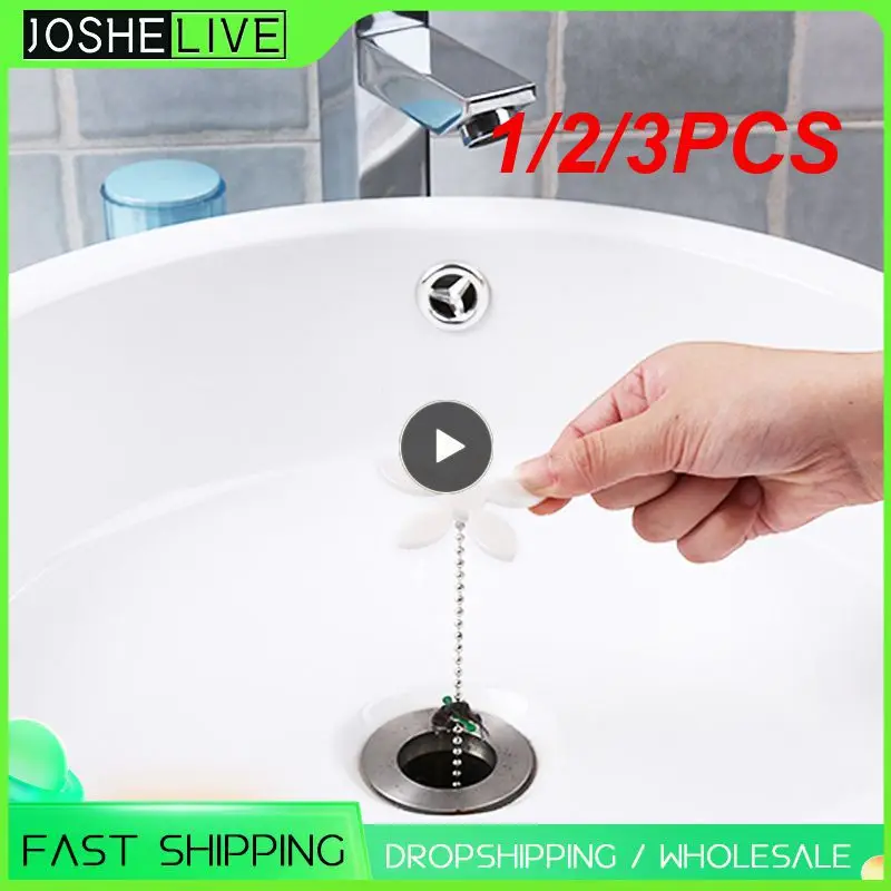 123PCSPremiumDrainHairCatcherFlowerShowerHairCleaningChain