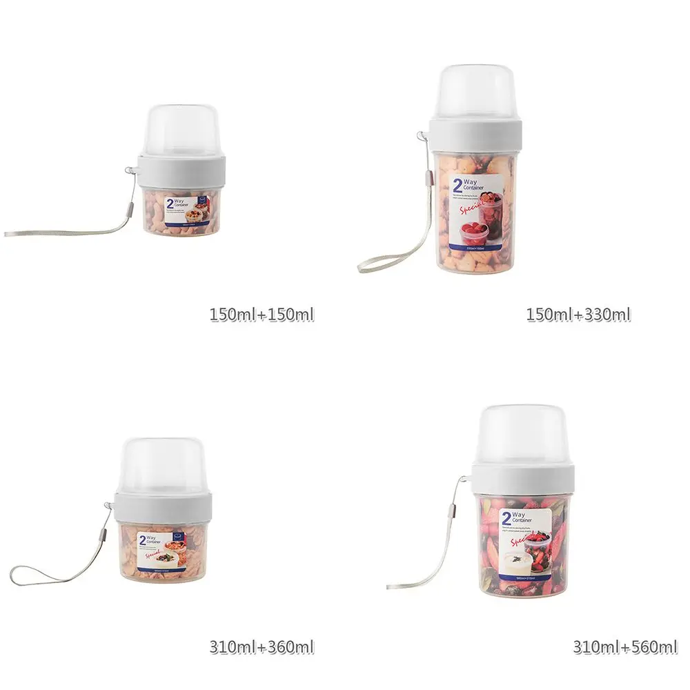 Double-layer Fresh-keeping Box Yogurt Nut Fresh-keeping Container Portable Storage Jars Multi-purpose Food Sealed Container Tool kitchen storage box,rice storage box,food storage pots,food storage container,food storage can,seasoning storage container,pickle storage container,food storage box,egg storage container,storage box