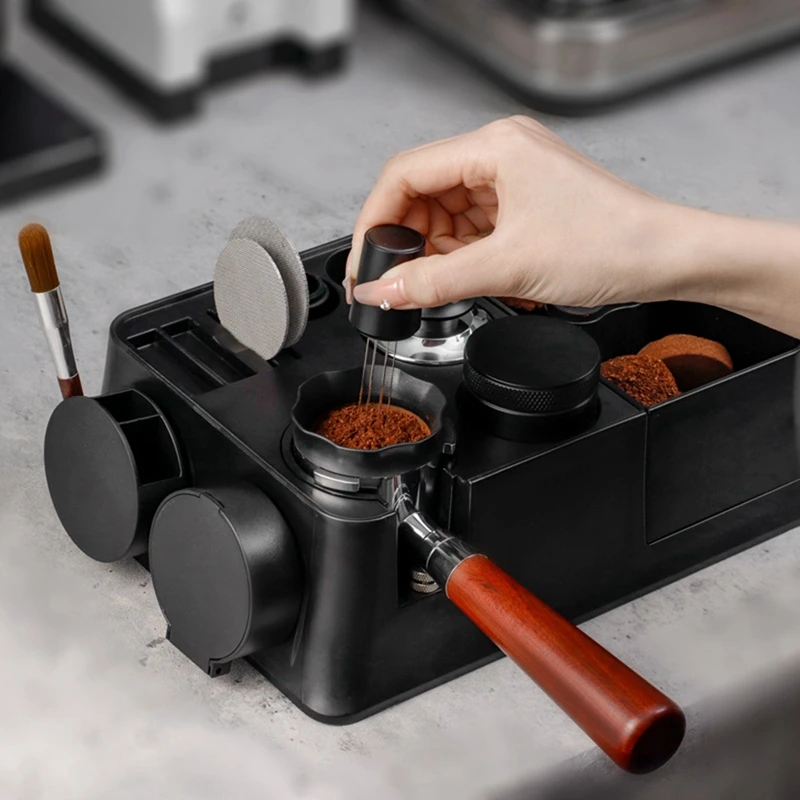 Tamper Station 51-58mm, Aluminium Tamperstation für Barista Siebträger Tamper 51mm