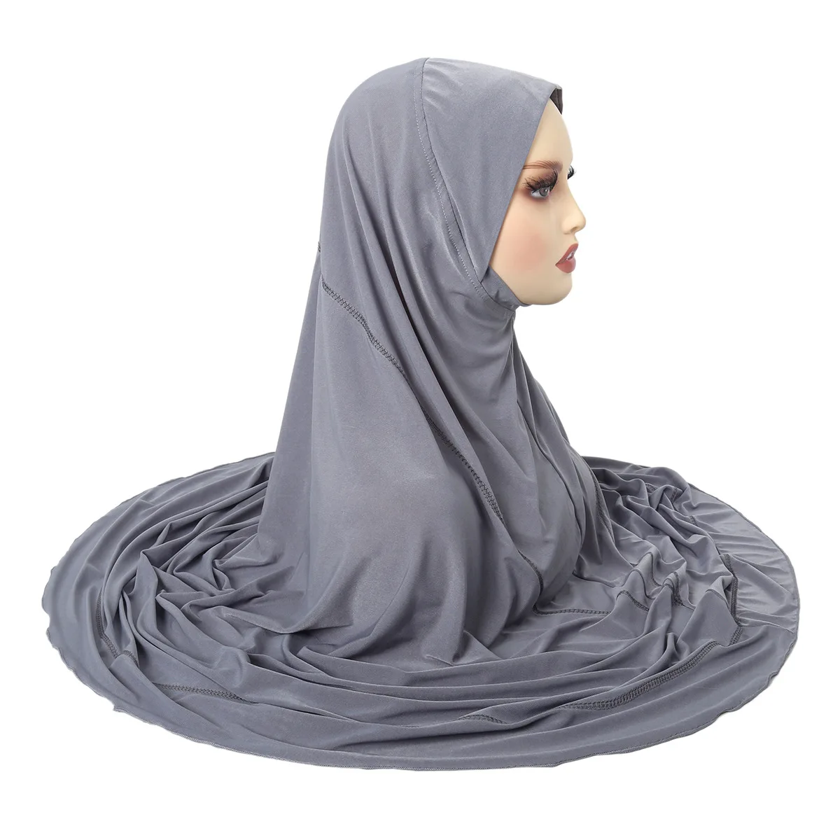 

Large Khimar Women Muslim One Piece Amira Instant Hijab Pull On Head Wrap Islamic Headscarf Turban Hat Prayer Hijabs Niqab Nikab