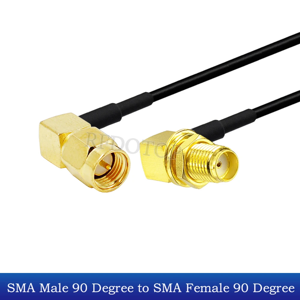 새로운 RG-174 SMA 남성/여성 90도 커넥터 WiFi 안테나 확장 RG174 RF 동축 케이블 피그테일 무선 LAN 라우터