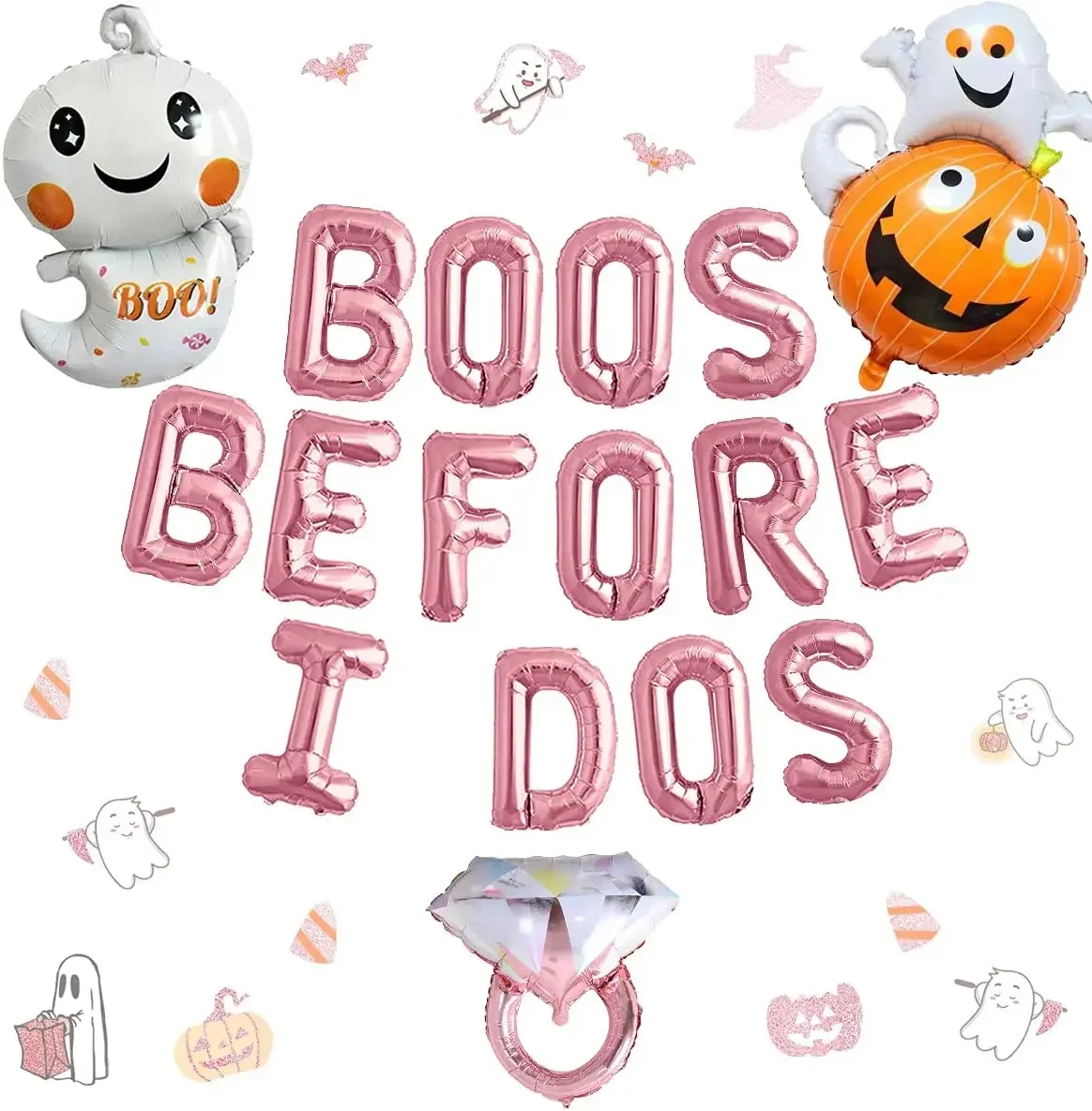 

Halloween Party Decorations for home Rose Gold Bridal Shower Decorations Kit with Boos Foil Balloons Party Decor