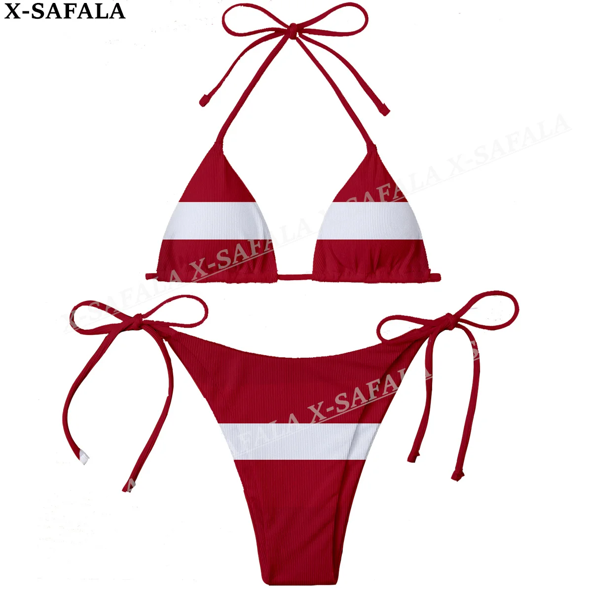 

Latvia Country Flag 3D Print Women Micro Sexy Bikini Bra Set Summer Beachwear Sexy Beach Two Pieces Bathing Suits Swimwear