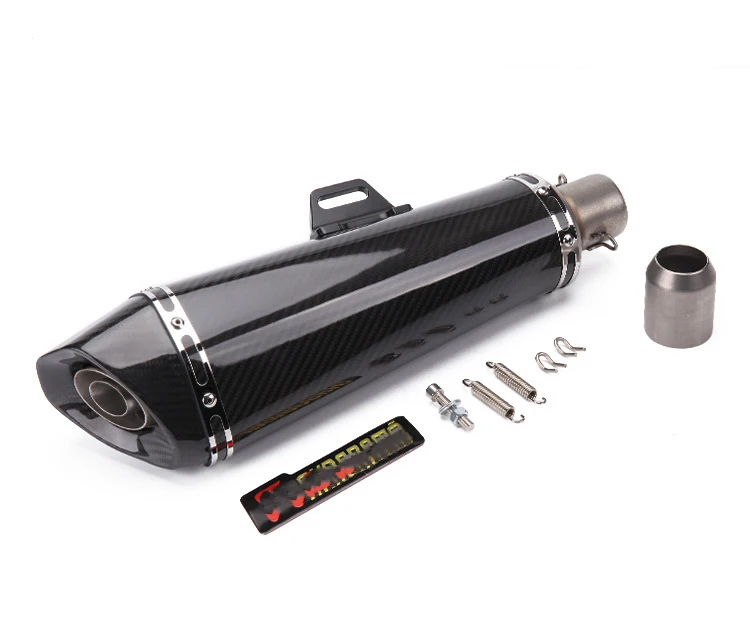 

REALZION мотоцикл углеродное волокно устойчивый к высоким температурам конический круглый горлышко выхлопная труба глушитель 51 мм для универсального