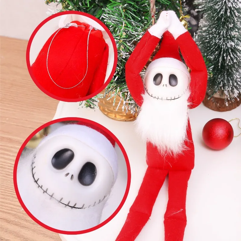 34cm Christmas Elf Dolls Kids Toys Xmas Tree Pendants Poseable Elf Shelf With Dangling Legs New Year Party Decoration Supplies