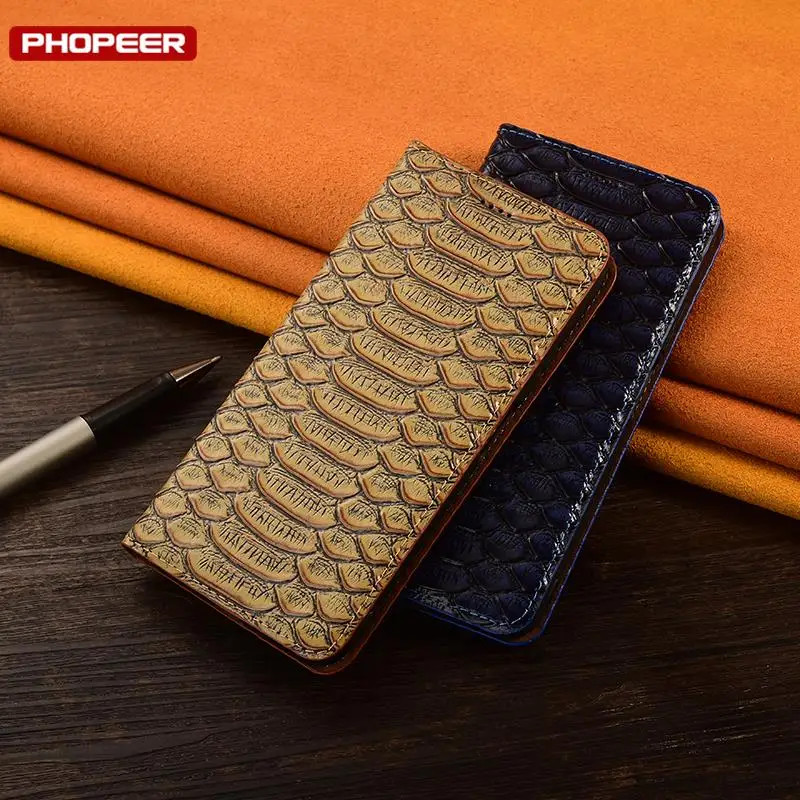 Elegant Genuine Leather Flip Wallet Phone Case - Premium Ultra Cover
