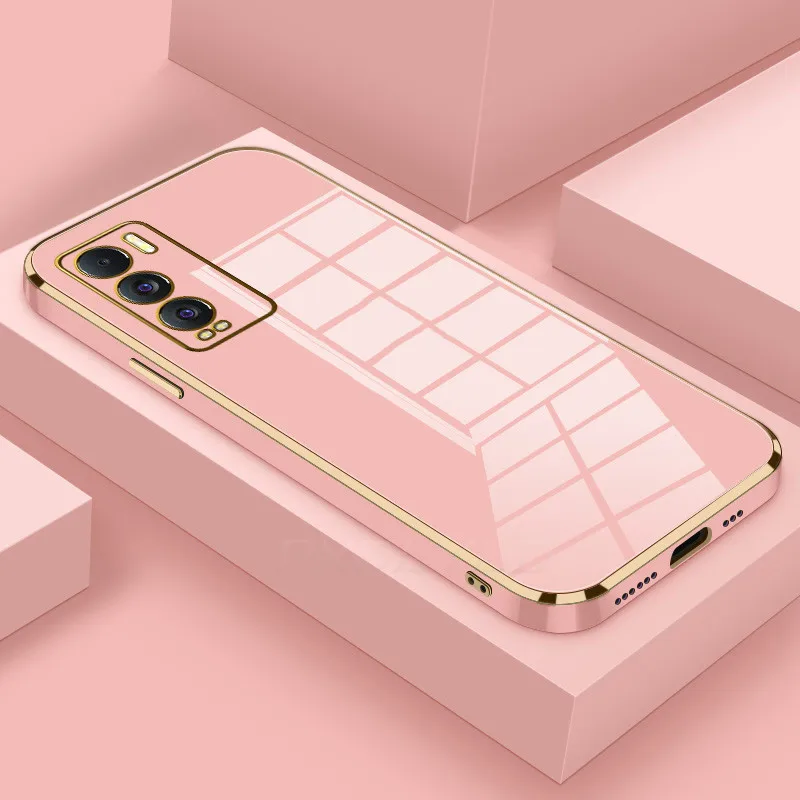 Luxury Glossy Plated Full Cover Soft Phone Case